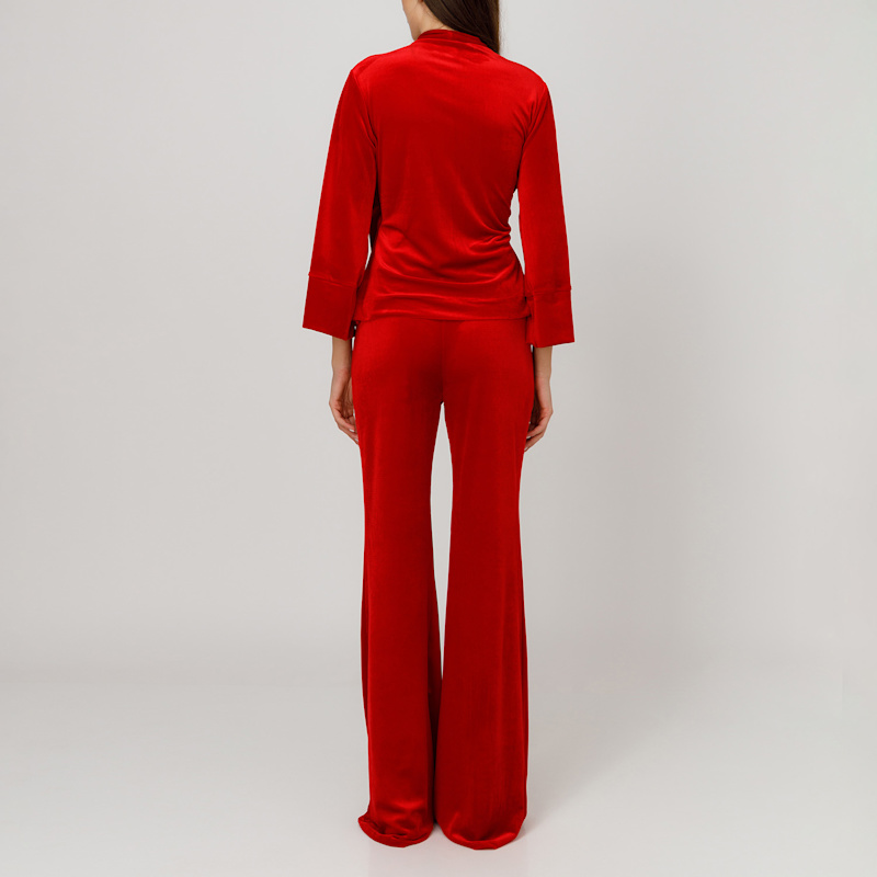 Thumbnail of Two-Piece Draped Velvet Suit image