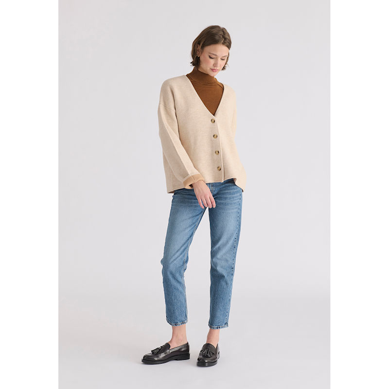 Thumbnail of Two-Tone Cardigan In Cream image