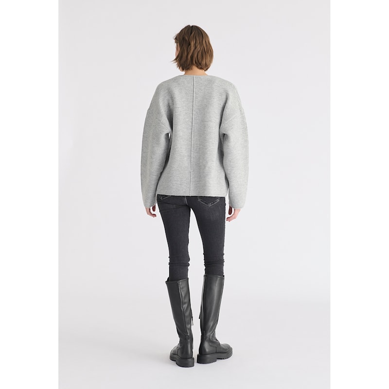 Thumbnail of Two-Tone Cardigan In Grey image