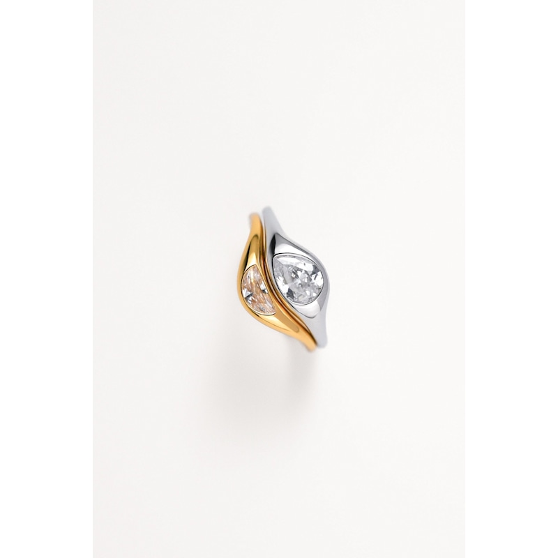 Two Tone Double Ring Set | Zynnia Collective | Wolf & Badger