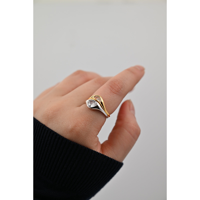 Thumbnail of Two Tone Double Ring Set image