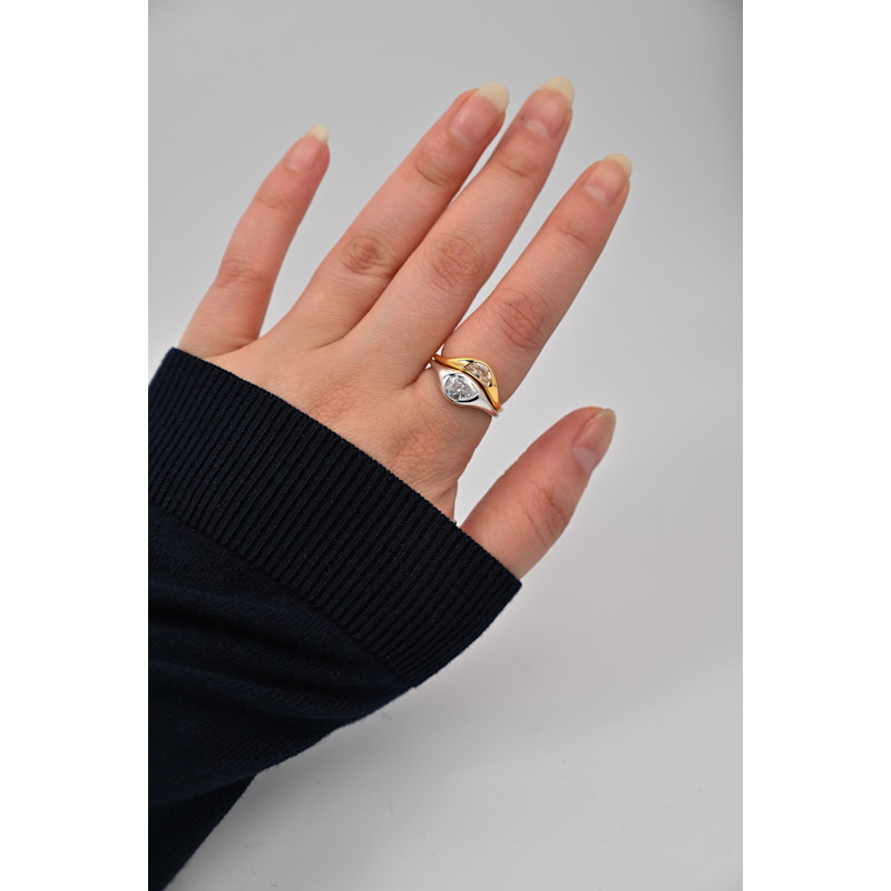 Two Tone Double Ring Set | Zynnia Collective | Wolf & Badger