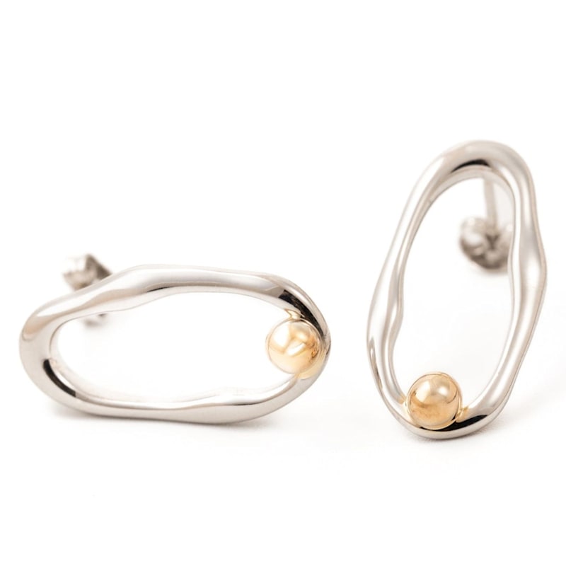 Thumbnail of Two Tone Molten Dangle Studs image