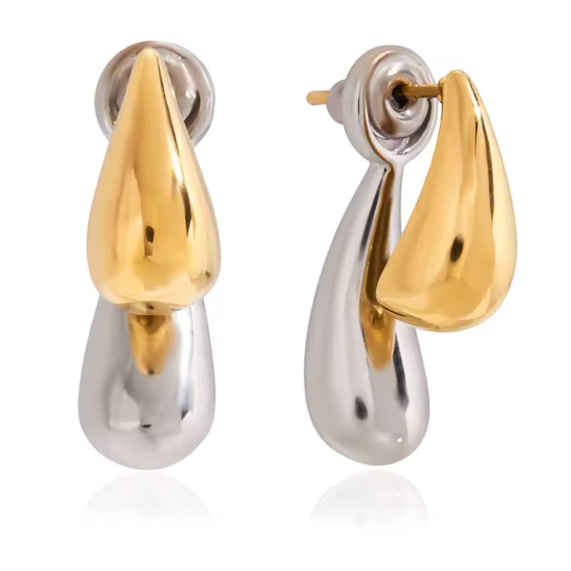 Thumbnail of Two Tone Teardrop Earring image