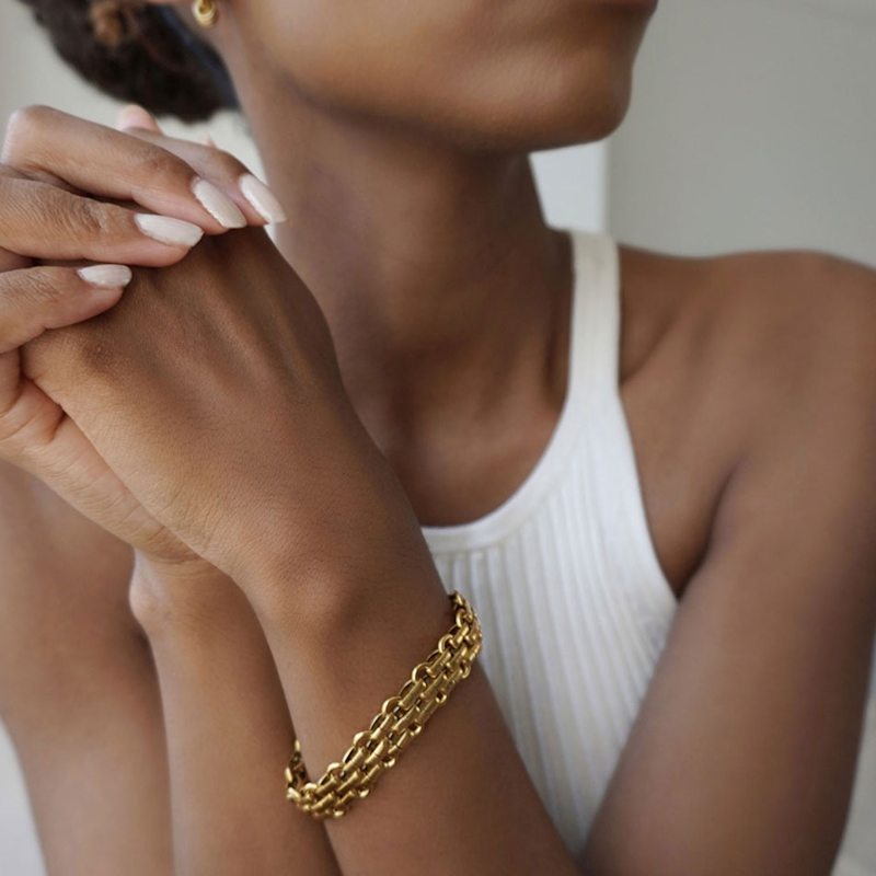 Thumbnail of Gold Knit Bracelet image