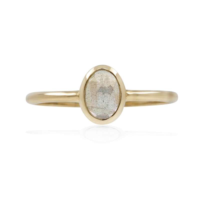 Thumbnail of Labradorite Rose Cut Ring - 9Ct Solid Gold image