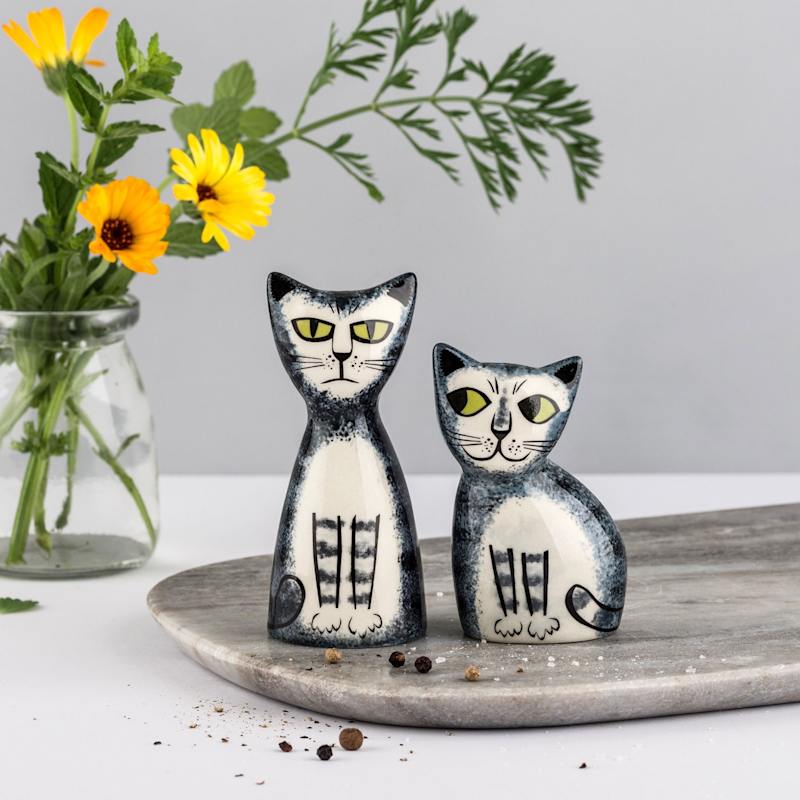 Thumbnail of Cat Salt & Pepper Shakers - Grey image