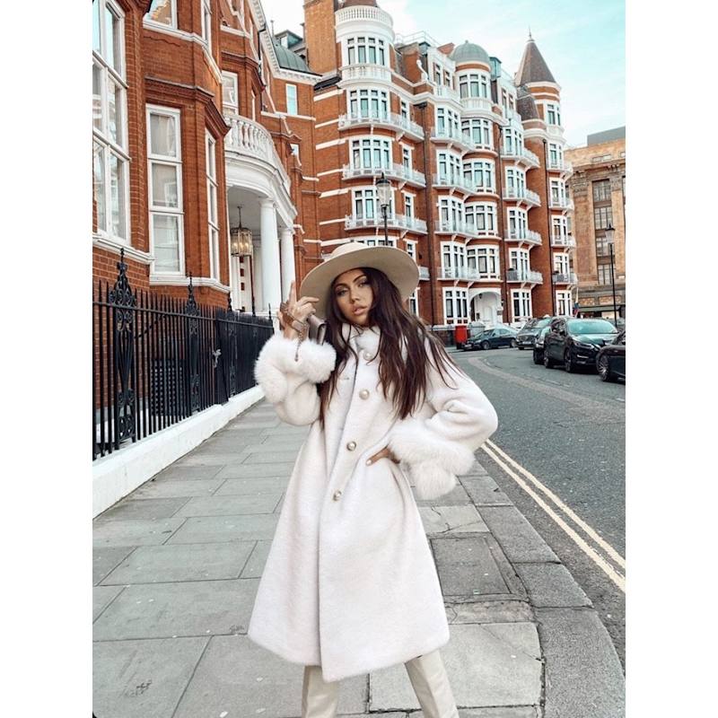 Thumbnail of 'Monroe' 100% Wool & Faux Fur Teddy Coat In Bianco image
