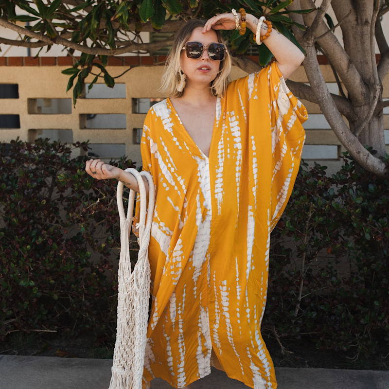 Thumbnail of Yara Golden Tie Dye Caftan image
