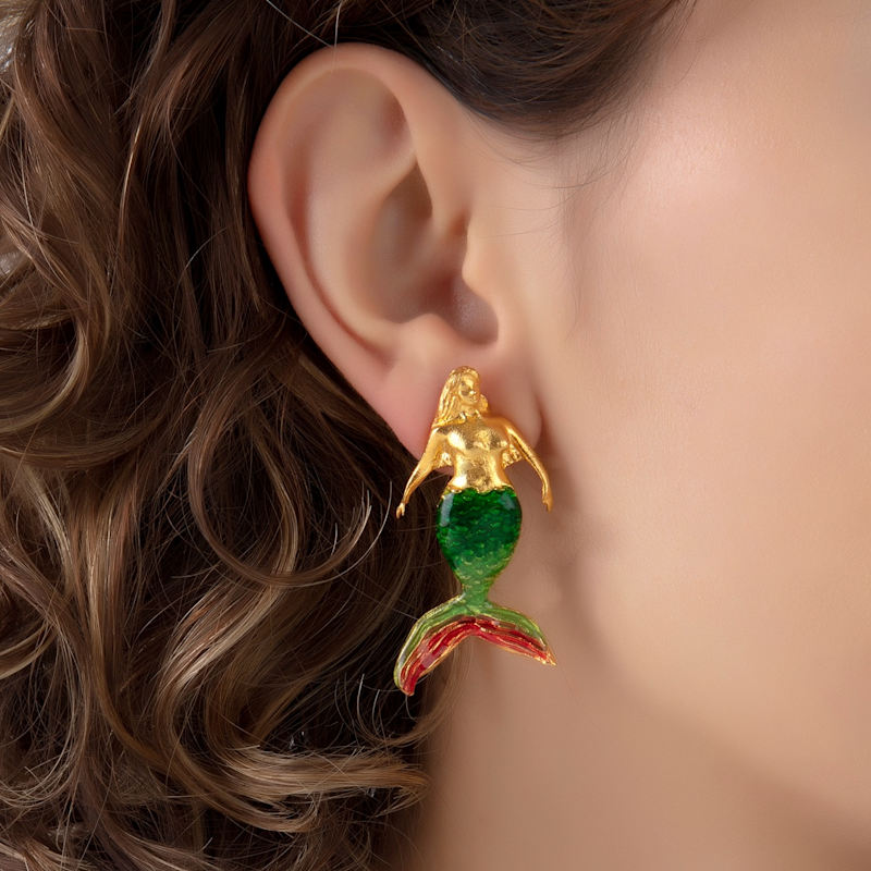 Thumbnail of Green Mermaid Earrings image