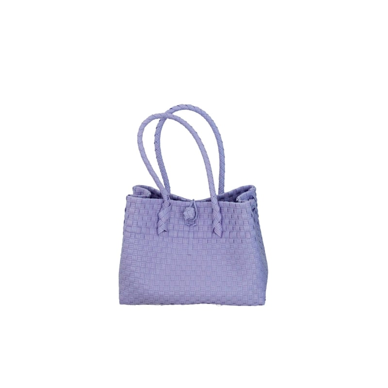 Thumbnail of Zoe Recycled Plastic Woven Tote Small - Lavender image