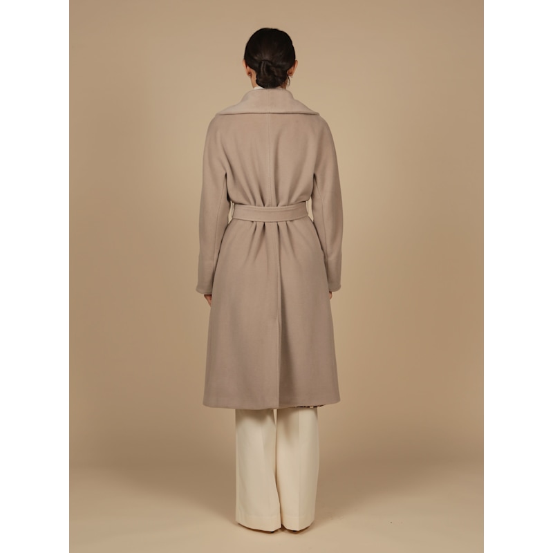 Thumbnail of 'Hepburn' 100% Italian Virgin Wool & Cashmere Coat In Grigio image