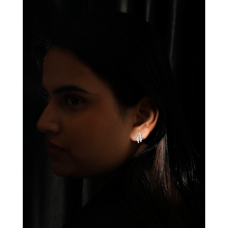 Thumbnail of Uniform Silhouette Illusion Studs-Ii Earrings | Lab Grown Diamonds image