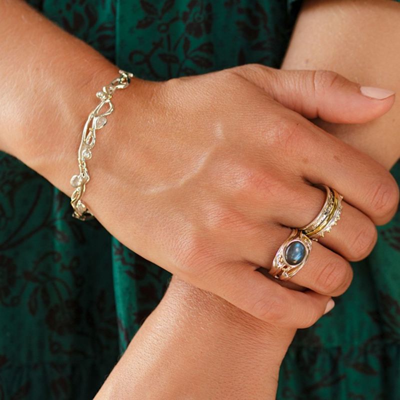 Thumbnail of Crown Mixed Metal Spinning Ring image