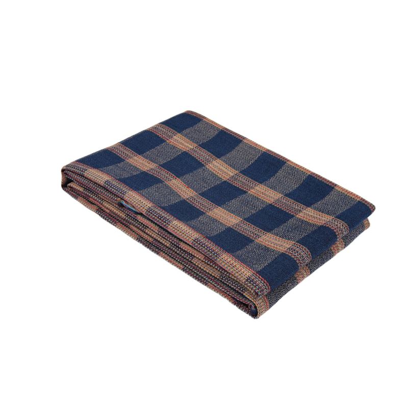Thumbnail of Navy Blue Tartan Plaid Wool Scarf image