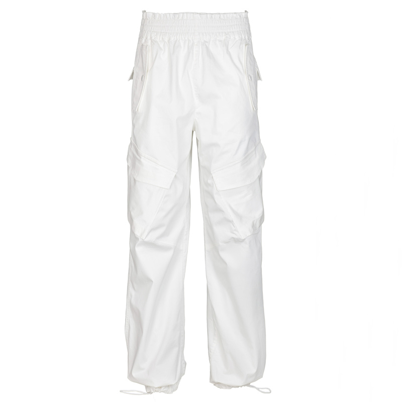 Unisex White Cargo Pants | FOXYLAB NEW YORK | Wolf & Badger