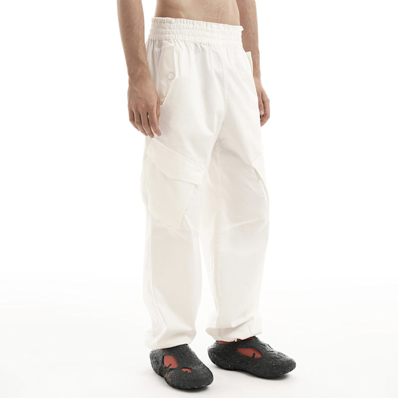 Unisex White Cargo Pants | FOXYLAB NEW YORK | Wolf & Badger
