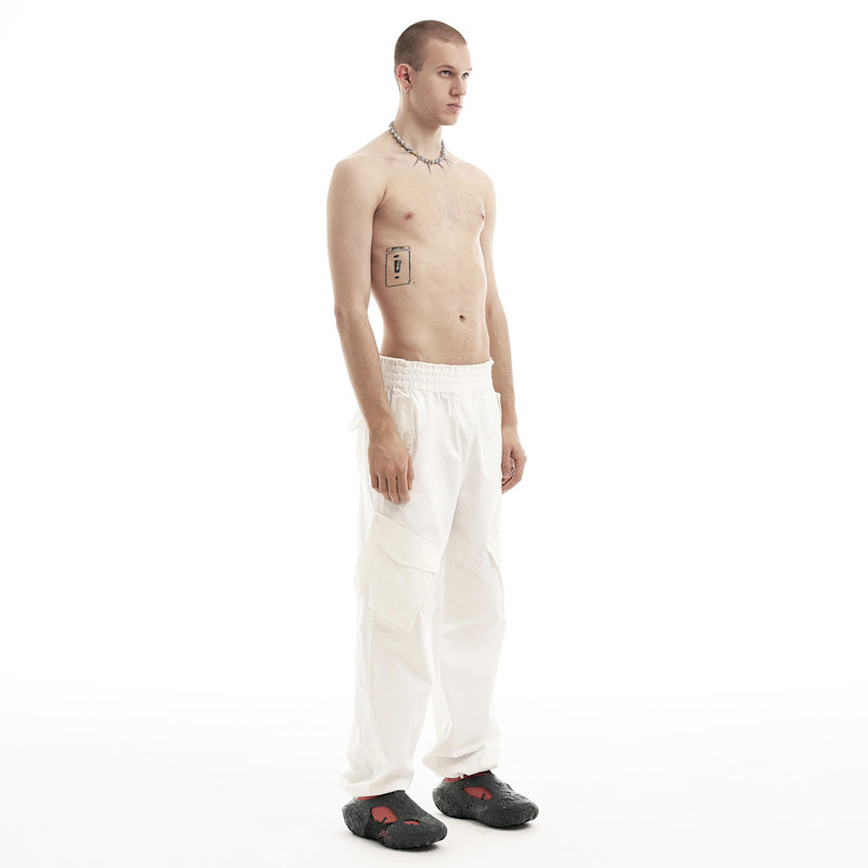 [RETRIEVER CLUB]UNISEX●WHITE LINE NYLON PANTS WHITE LINE NYLON PANTS [BLUE] - Retriever Club