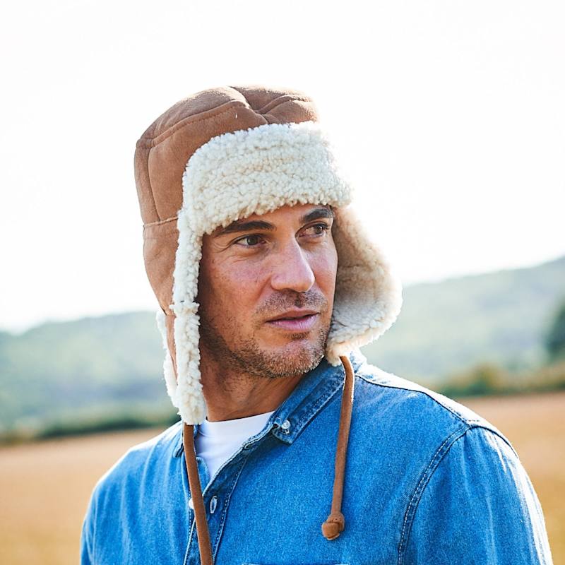 Sheepskin Trapper Hat Brandy Cream Garth | Owen Barry | Wolf & Badger