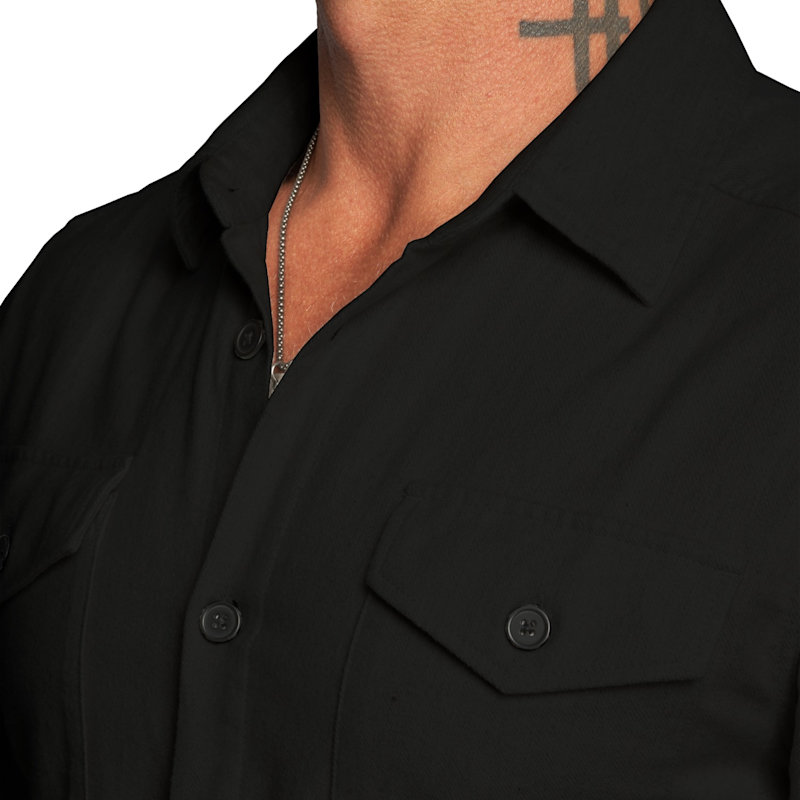Untucked Tailored Slim Fit Button-Up Shirt - Obsidian | Weston Jon Boucher  | Wolf & Badger