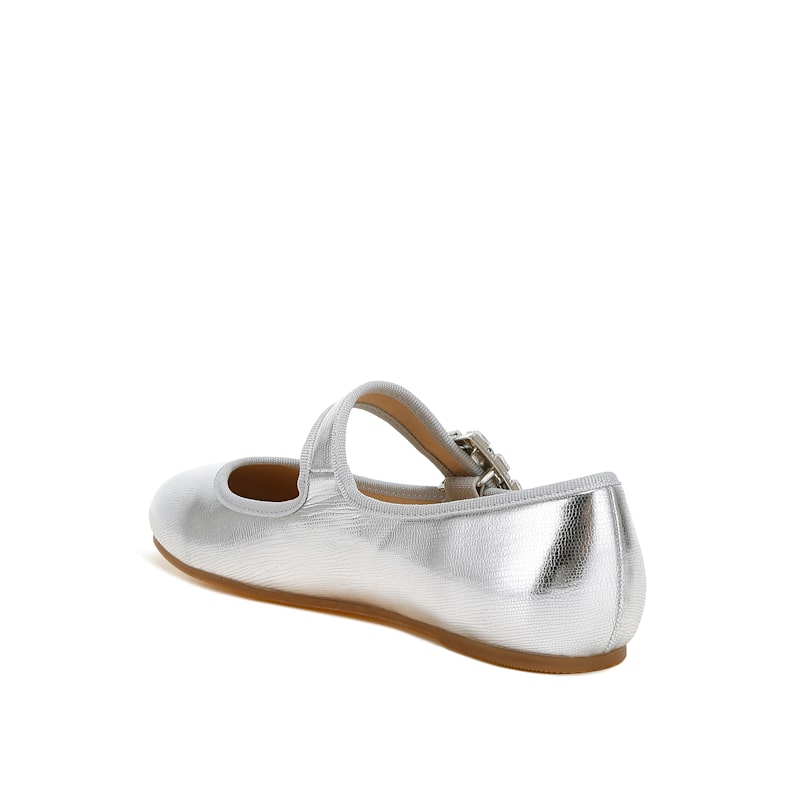 Thumbnail of Upstage Brooch Mary Jane Ballerinas In Silver By Rag & Co image