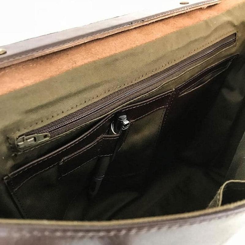Thumbnail of Distressed Full-Grain Messenger Bag, Slim Laptop Shoulder Bag image