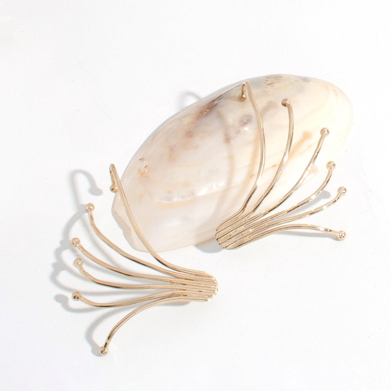 Thumbnail of Urchin Ear Cuff – Sculptural Recycled Brass Statement Earring image