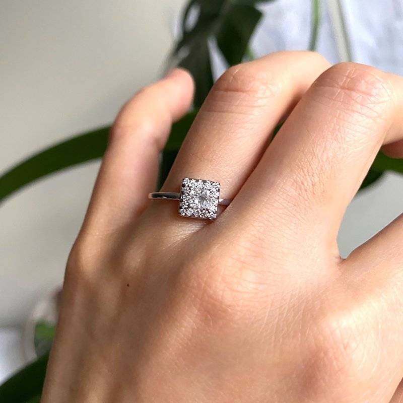 Thumbnail of Natural Princess Cut Diamond Engagement Ring image