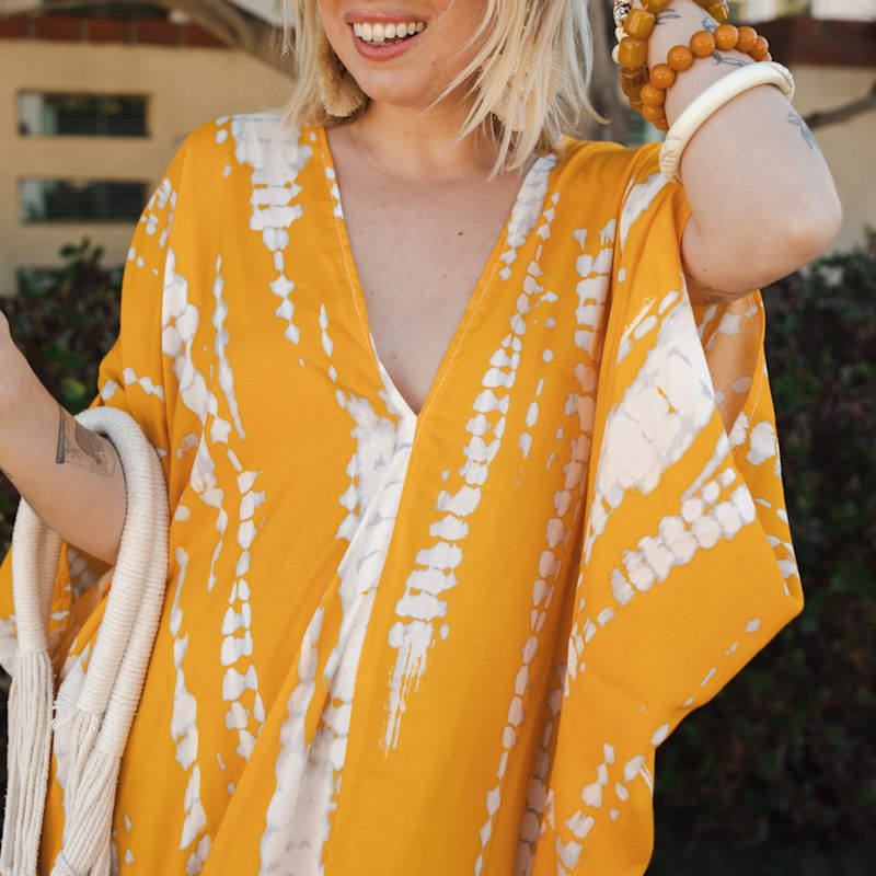Thumbnail of Yara Golden Tie Dye Caftan image