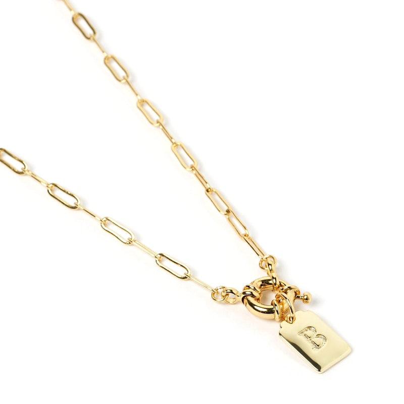 Thumbnail of Letter Gold Tag Necklace image