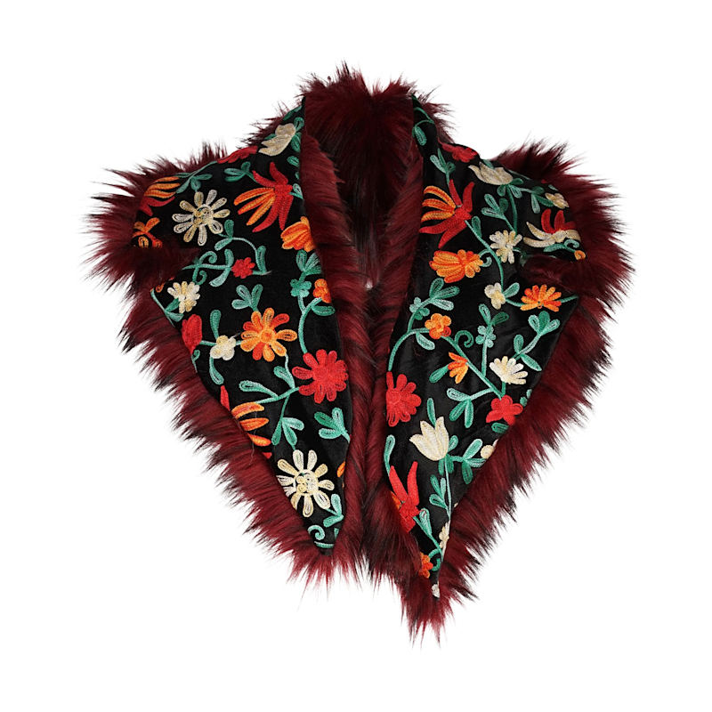 Thumbnail of Oxblood Faux Fur Collar image