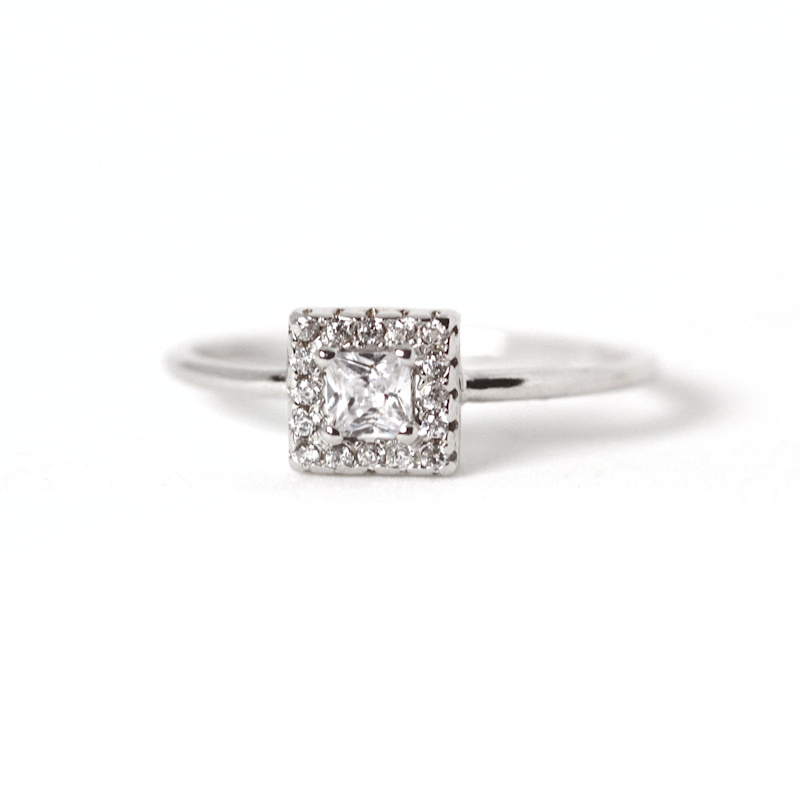 Thumbnail of Natural Princess Cut Diamond Engagement Ring image