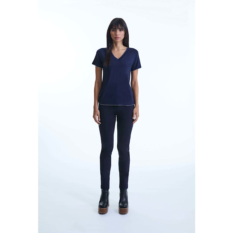 Thumbnail of V-Neck Navy T-Shirt image