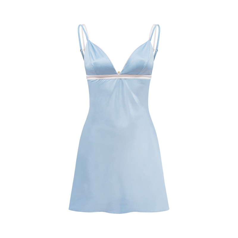 Thumbnail of Blue Crush Satin Slip Dress image