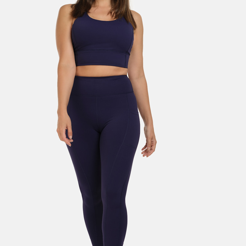 Thumbnail of High Rise Laser Navy Full Length Leggings image
