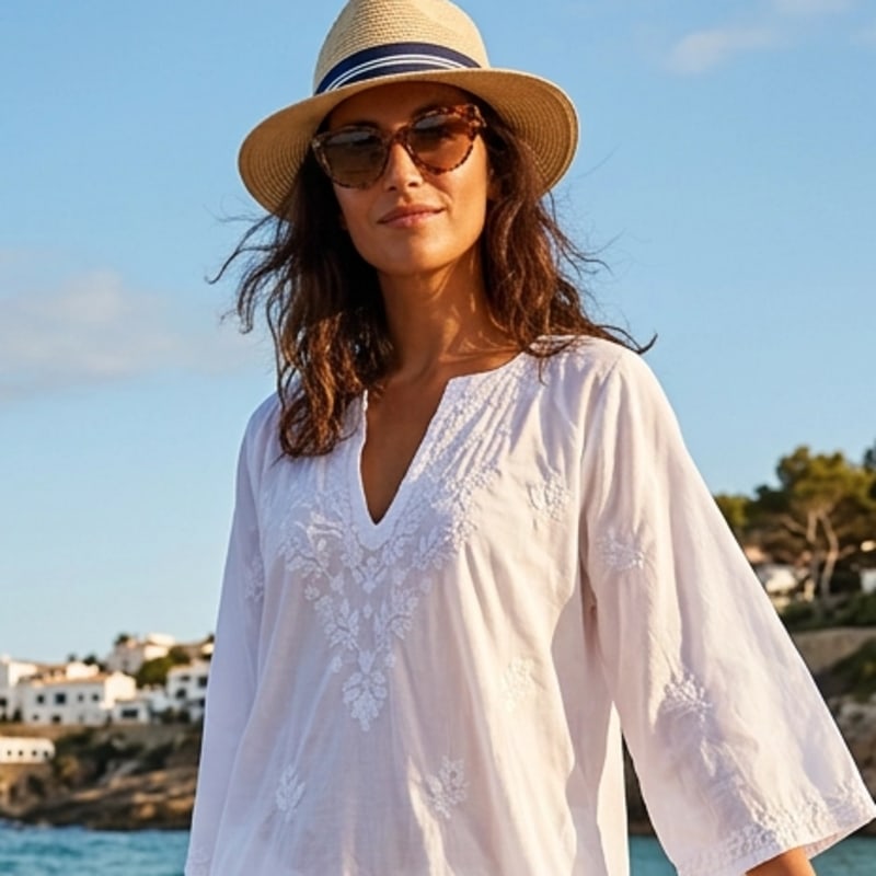 Thumbnail of Valentina - Hand Embroidered Tunic Dress image