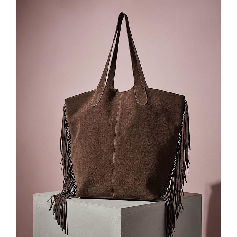 Thumbnail of Vancouver Soft Suede Tote - Chocolate image