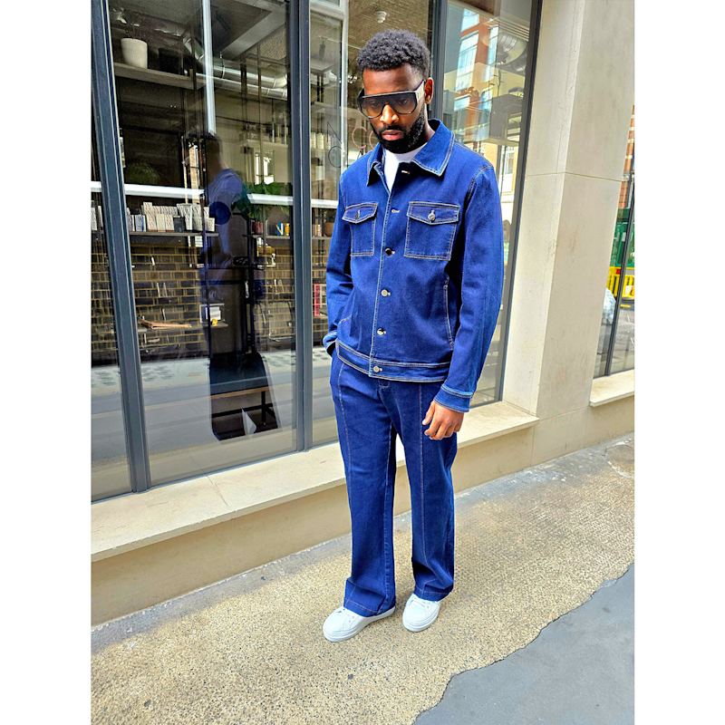 Thumbnail of Vanguard Stretch Denim Jacket  Dark Blue image