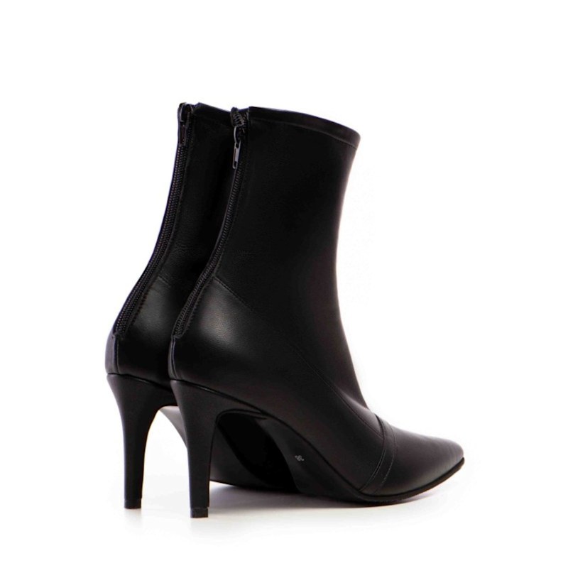 Thumbnail of Vanya Black Stretch Leather Mid-Boot image