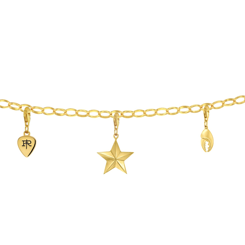 Thumbnail of 18Kt Gold Plated Mini Plectrum Charm image
