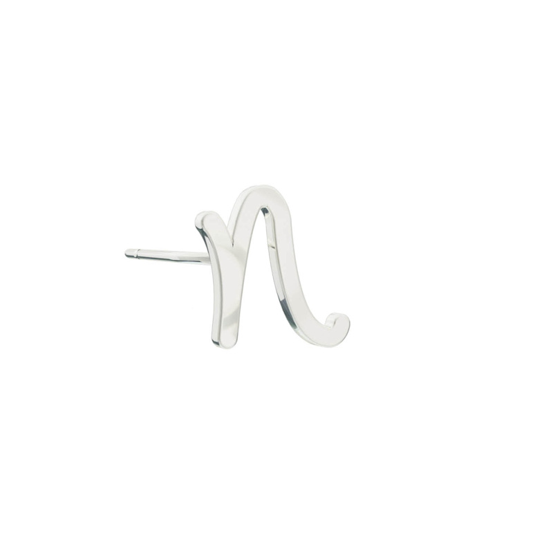 Thumbnail of Alphabet Stud Earring - Silver image