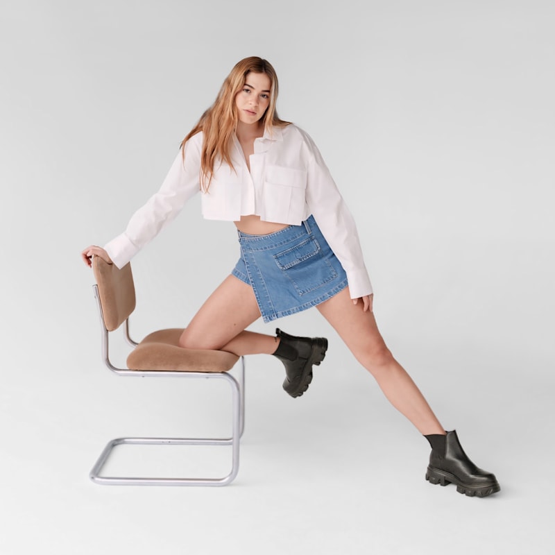 Thumbnail of Vegan Cap Toe Ankle Boots image
