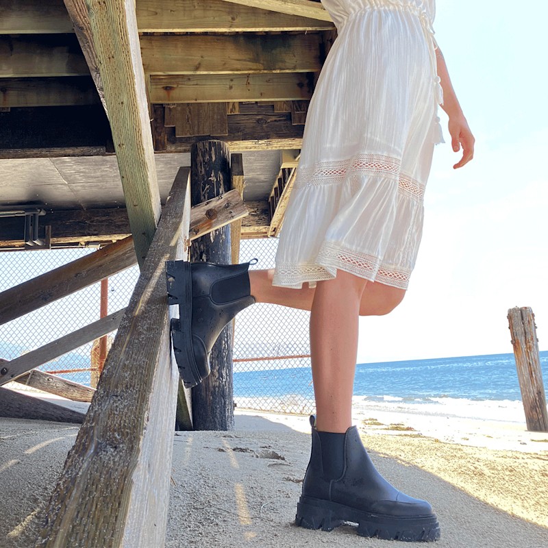 Thumbnail of Vegan Cap Toe Ankle Boots image