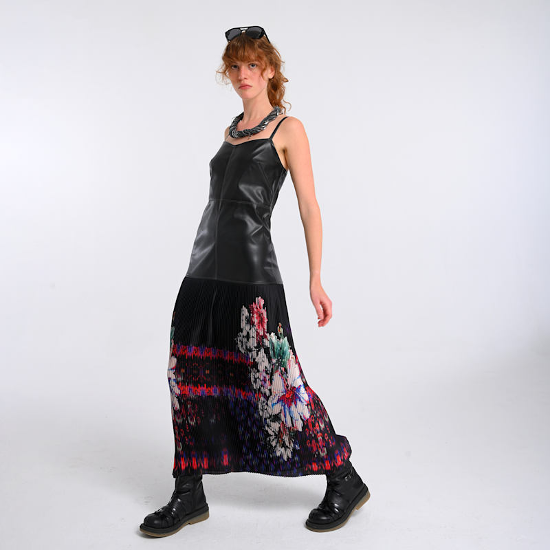 chinese dress ladies Vegan Leather Fitted Corset Dress  WeWoreWhat