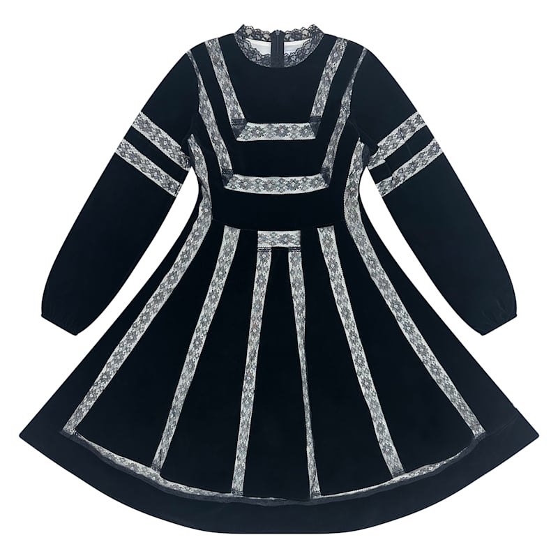 Thumbnail of Velvet Lace Patchork Flare Dress image