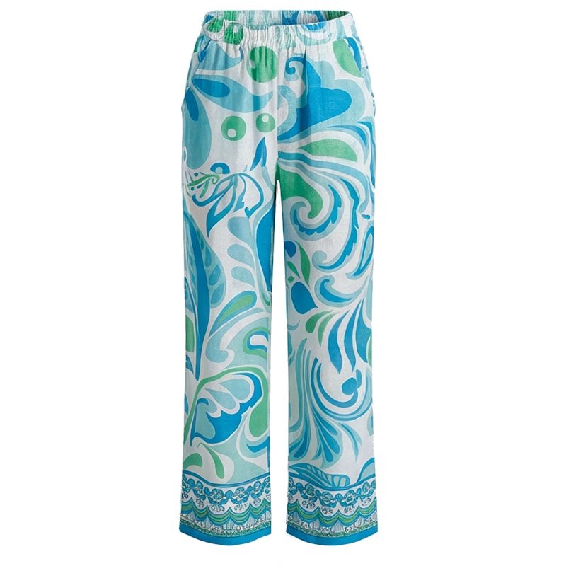 Thumbnail of Venice Abstract Print Wide Leg Trousers image