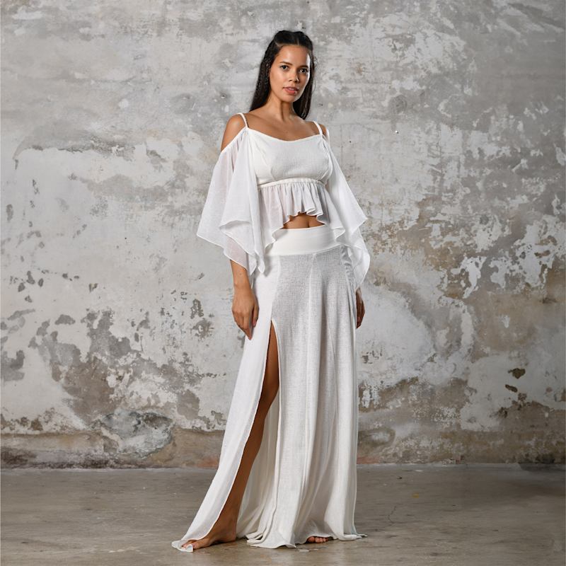 Thumbnail of Venus Blouse White - Boho Women Top image