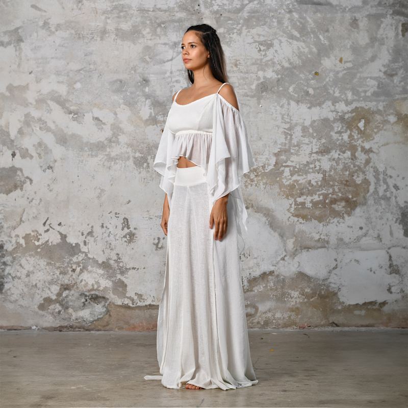 Thumbnail of Venus Blouse White - Boho Women Top image