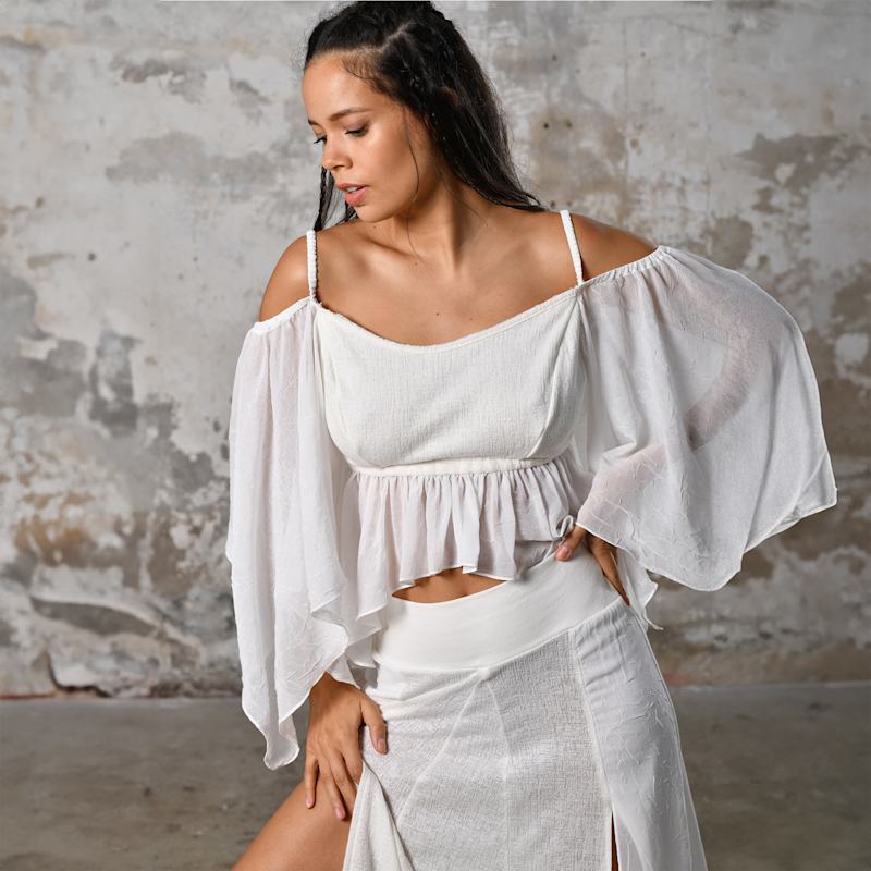 Thumbnail of Venus Blouse White - Boho Women Top image
