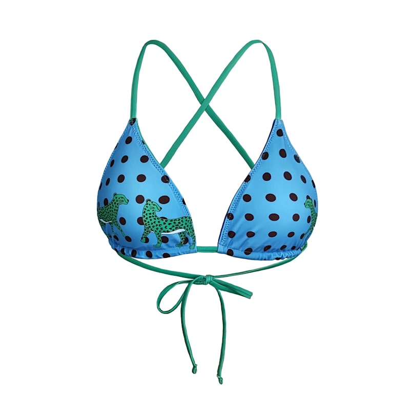 Thumbnail of Verdant Wild Reversible Triangle Bikini Top image